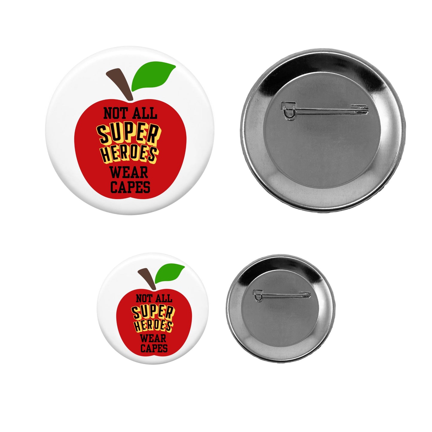Pin-Back Button - Superhero Teacher
