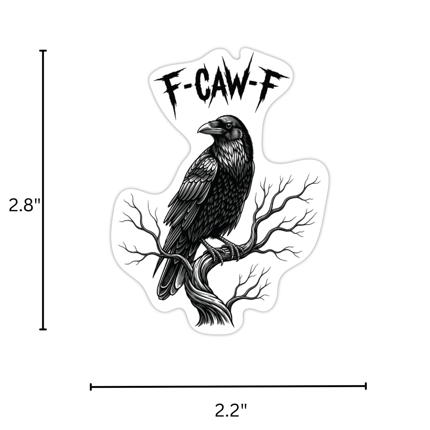 Vinyl Sticker 2.5" - Grumpy Crow