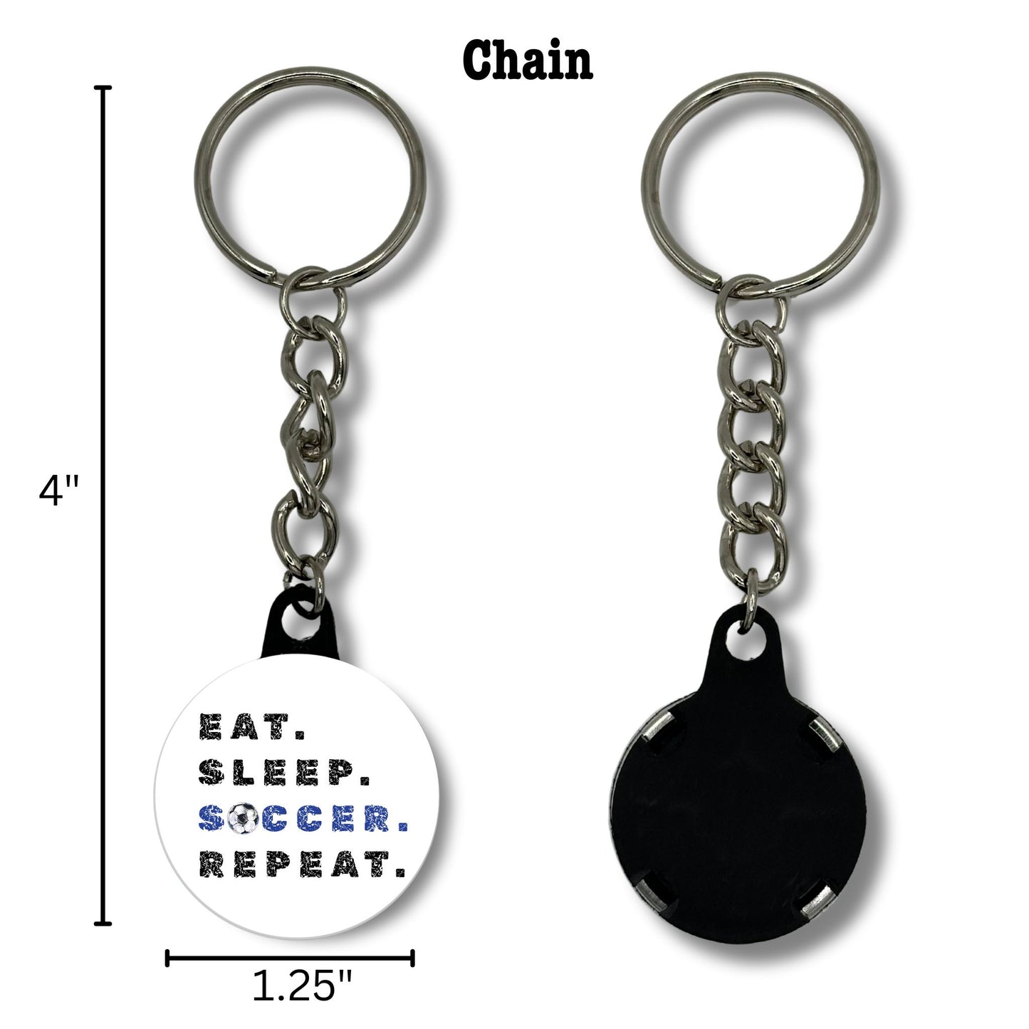 Keychain - Eat Sleep Soccer Repeat