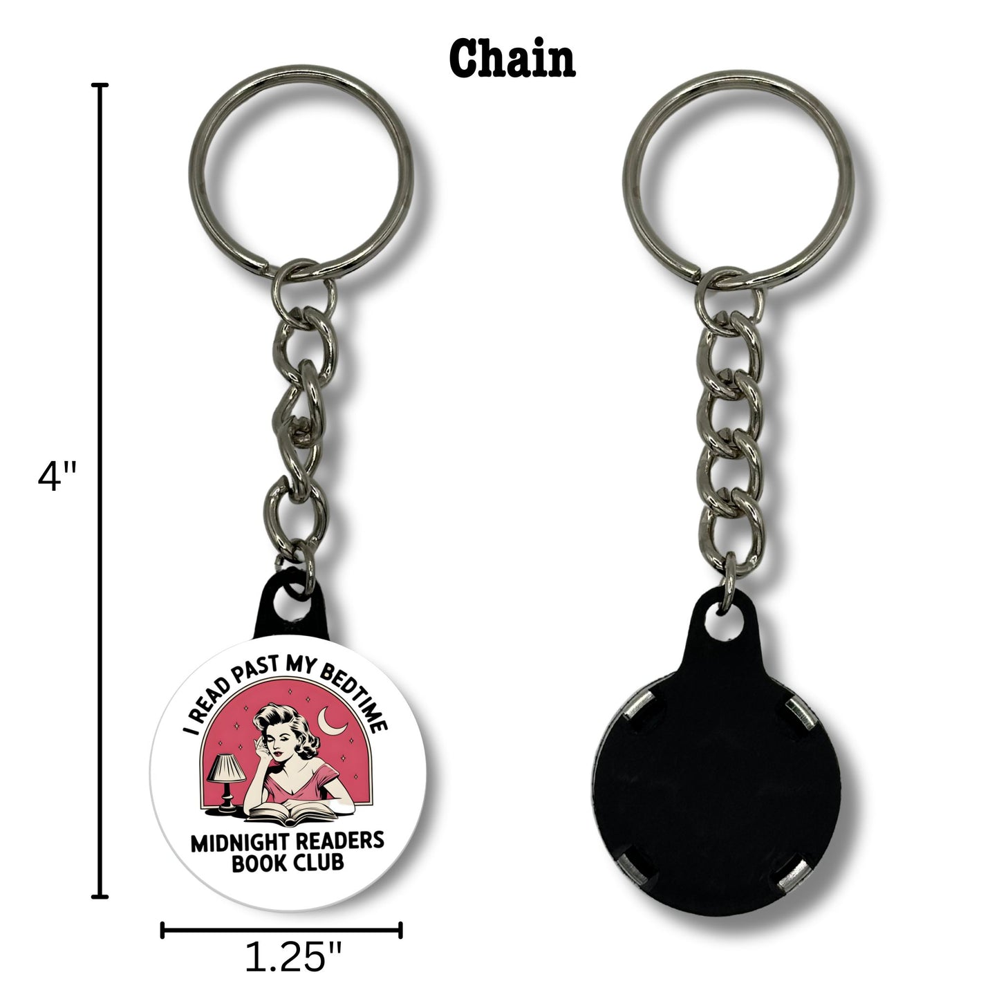 Keychain - I Read Past My Bedtime
