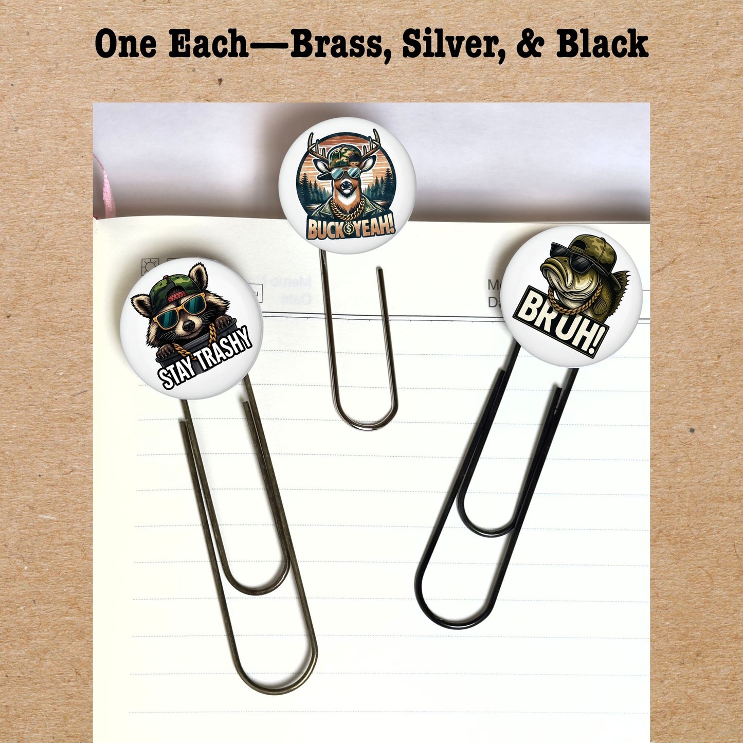 Jumbo Metal Bookmark Set - Gangsta' Animals