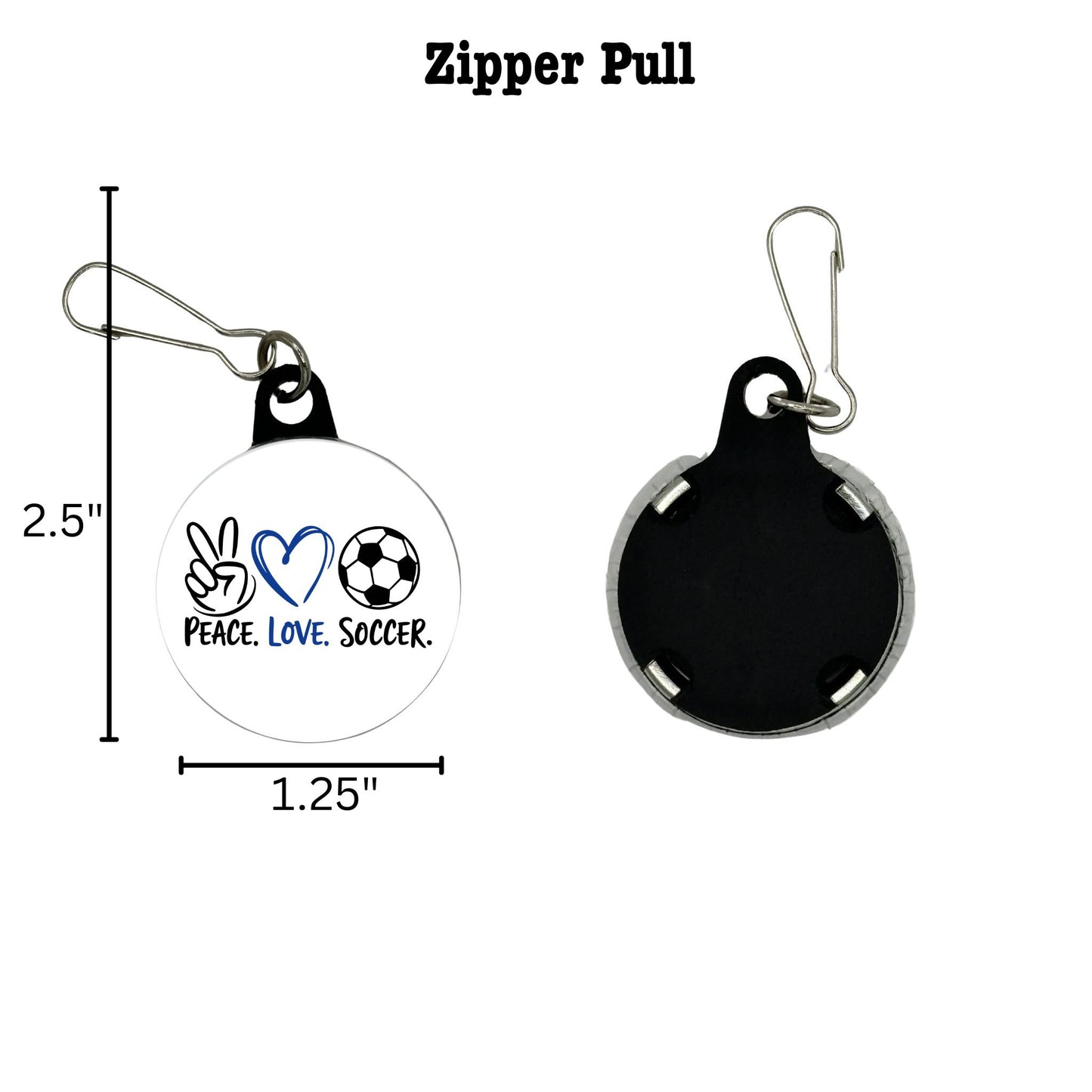 Keychain - Peace, Love, Soccer