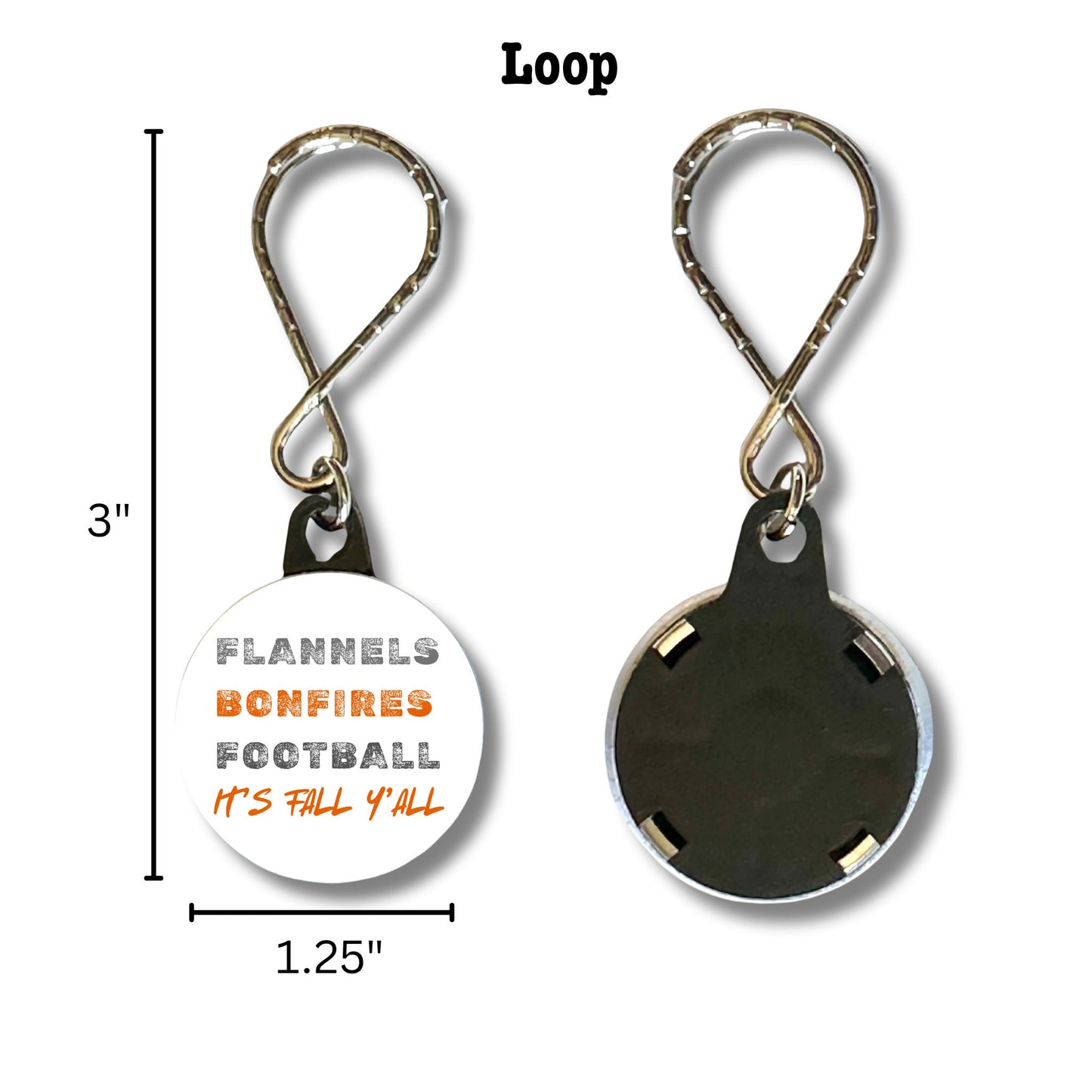 Keychain - Flannels Bonfires Football