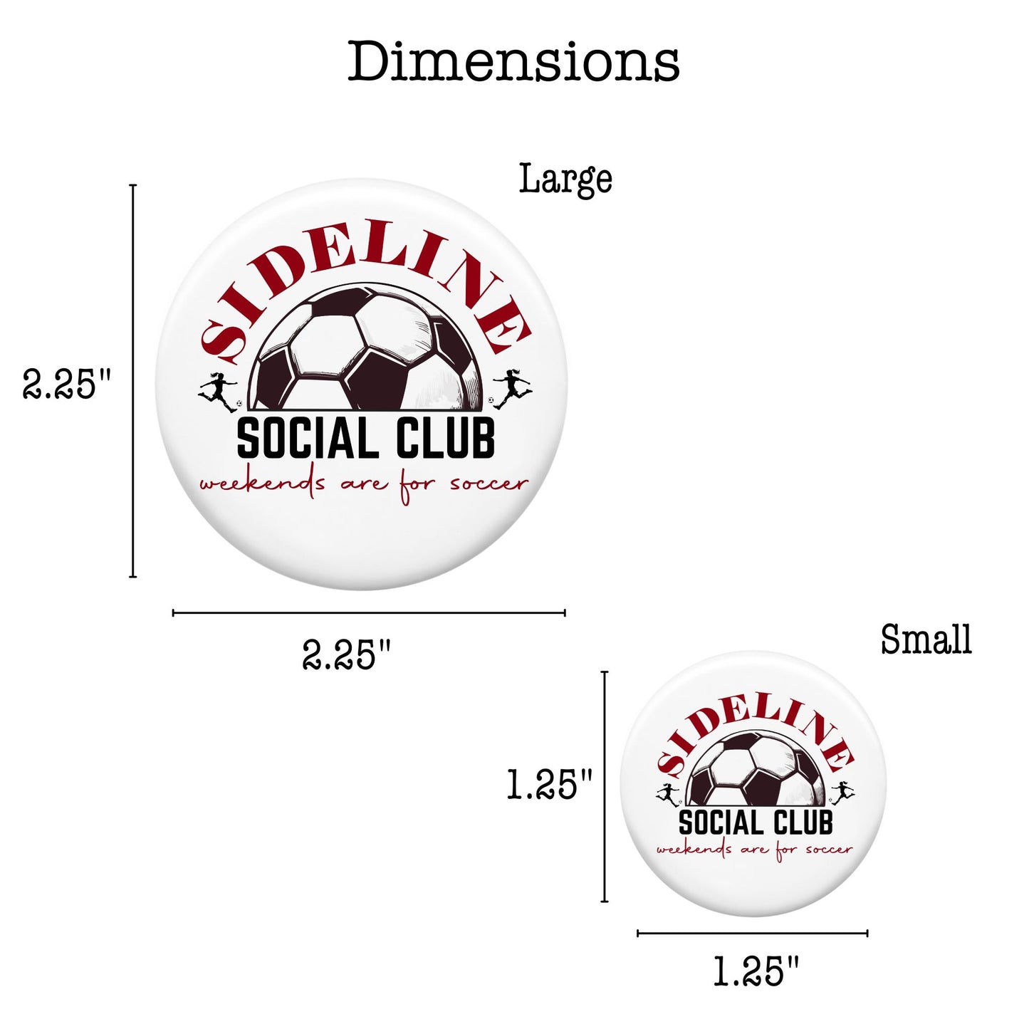 Pin-Back Button - Sideline Social Club (Girls)