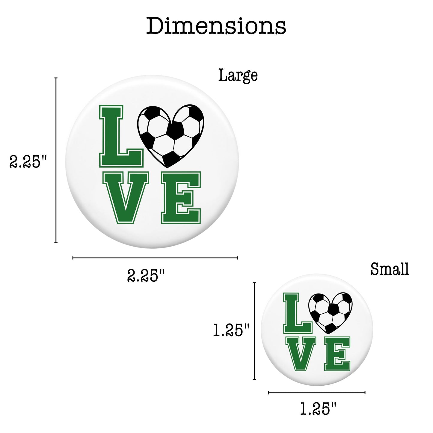 Pin-Back Button - Love Soccer