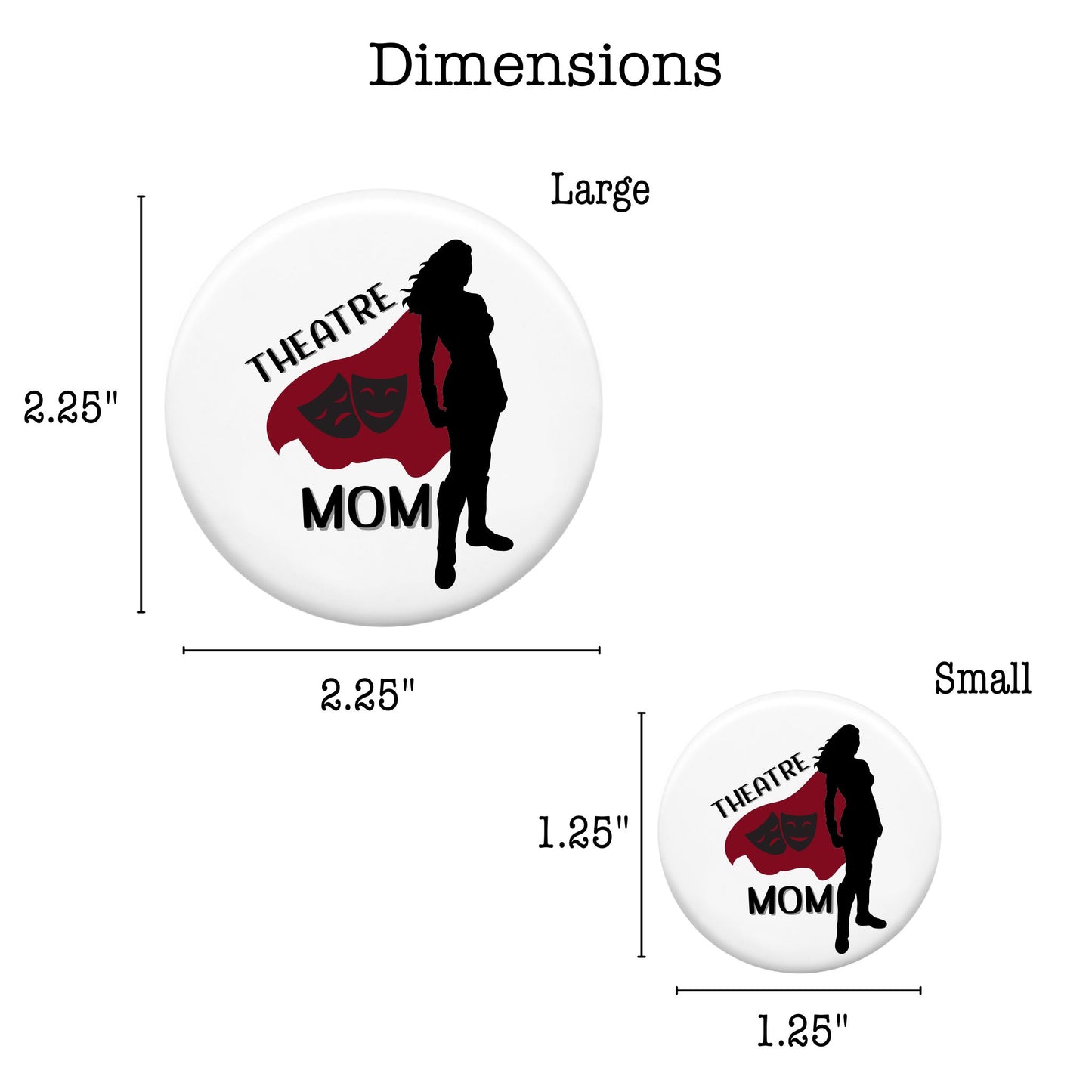 Pin-Back Button - Theatre Mom