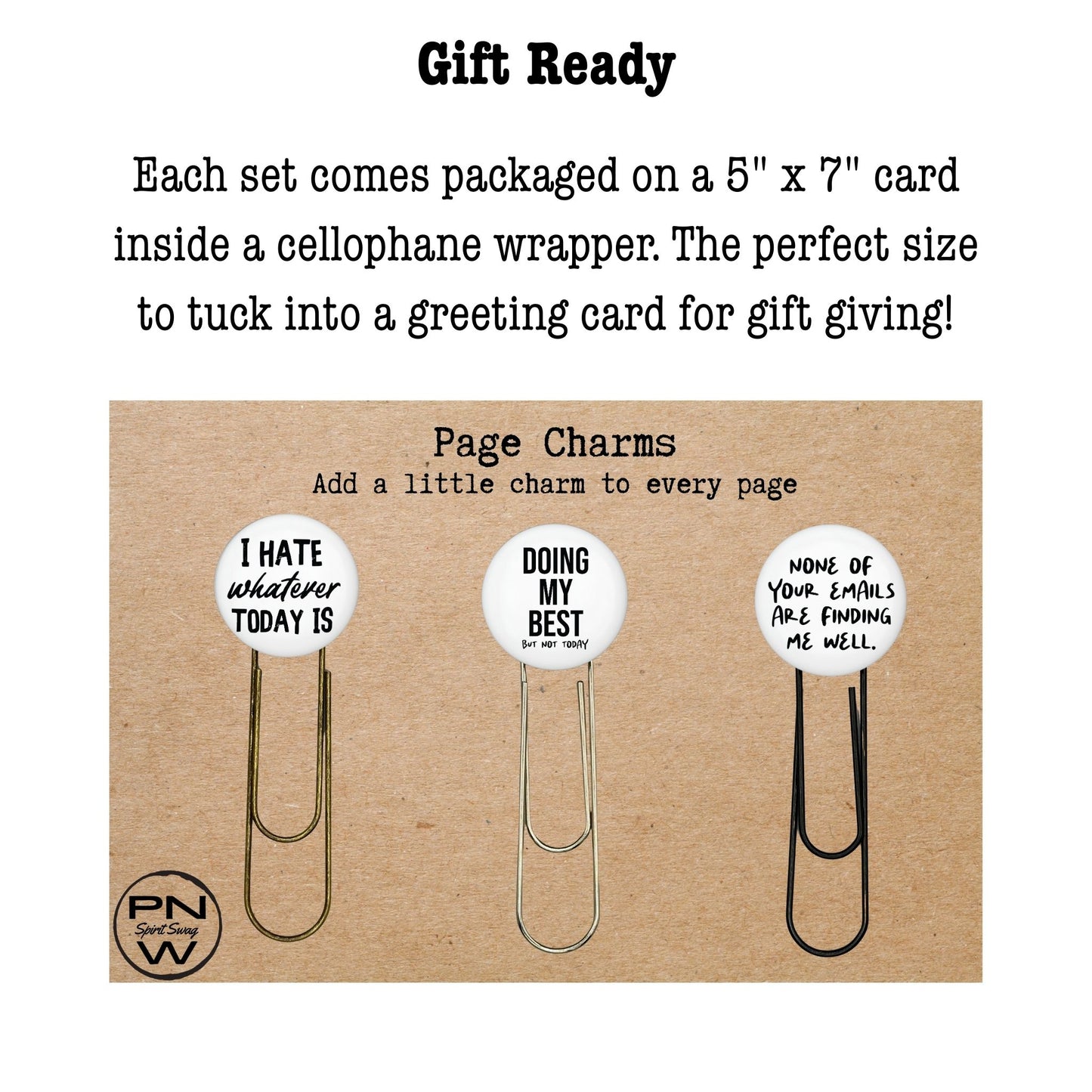 Jumbo Metal Bookmark Set - Office Snark