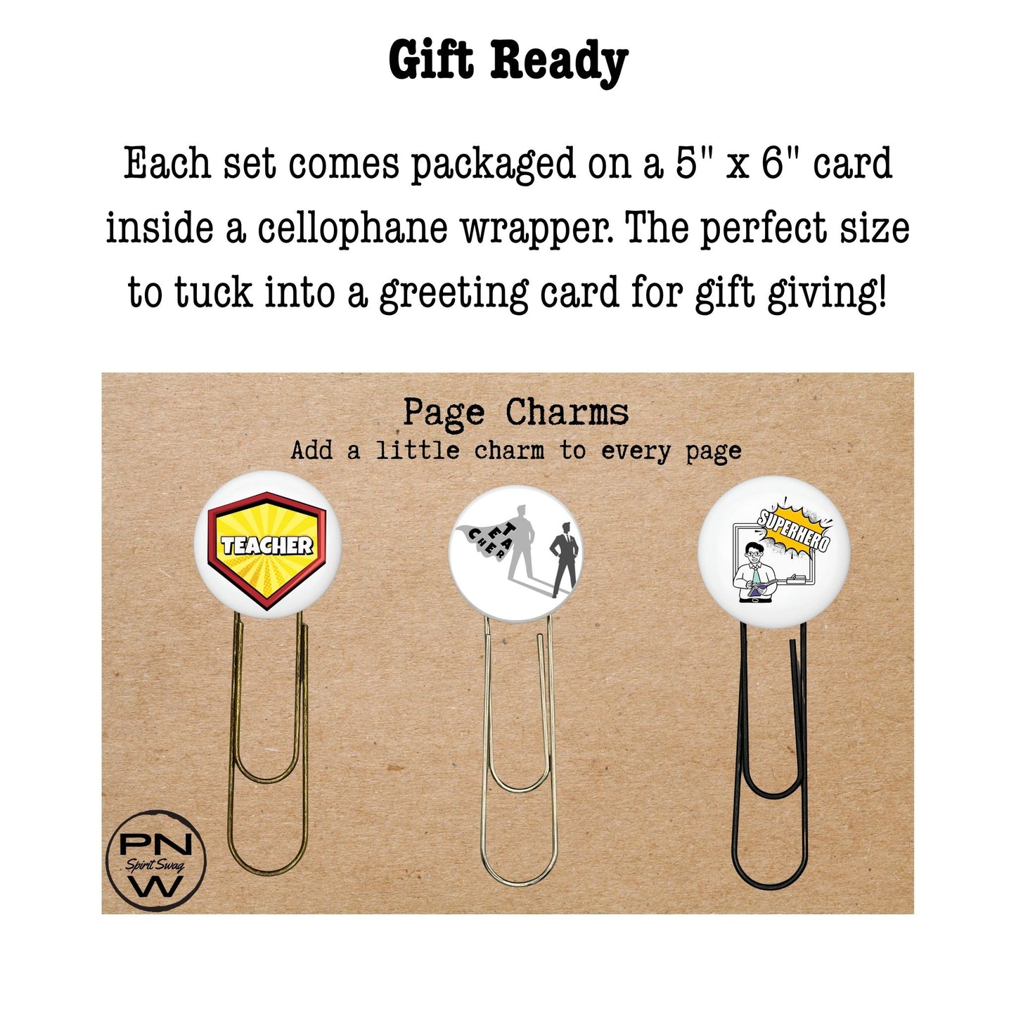 Jumbo Metal Bookmark Set - Superhero Teacher Man