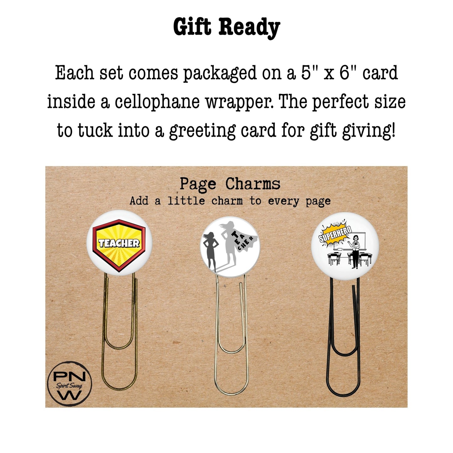 Jumbo Metal Bookmark Set - Superhero Teacher Woman