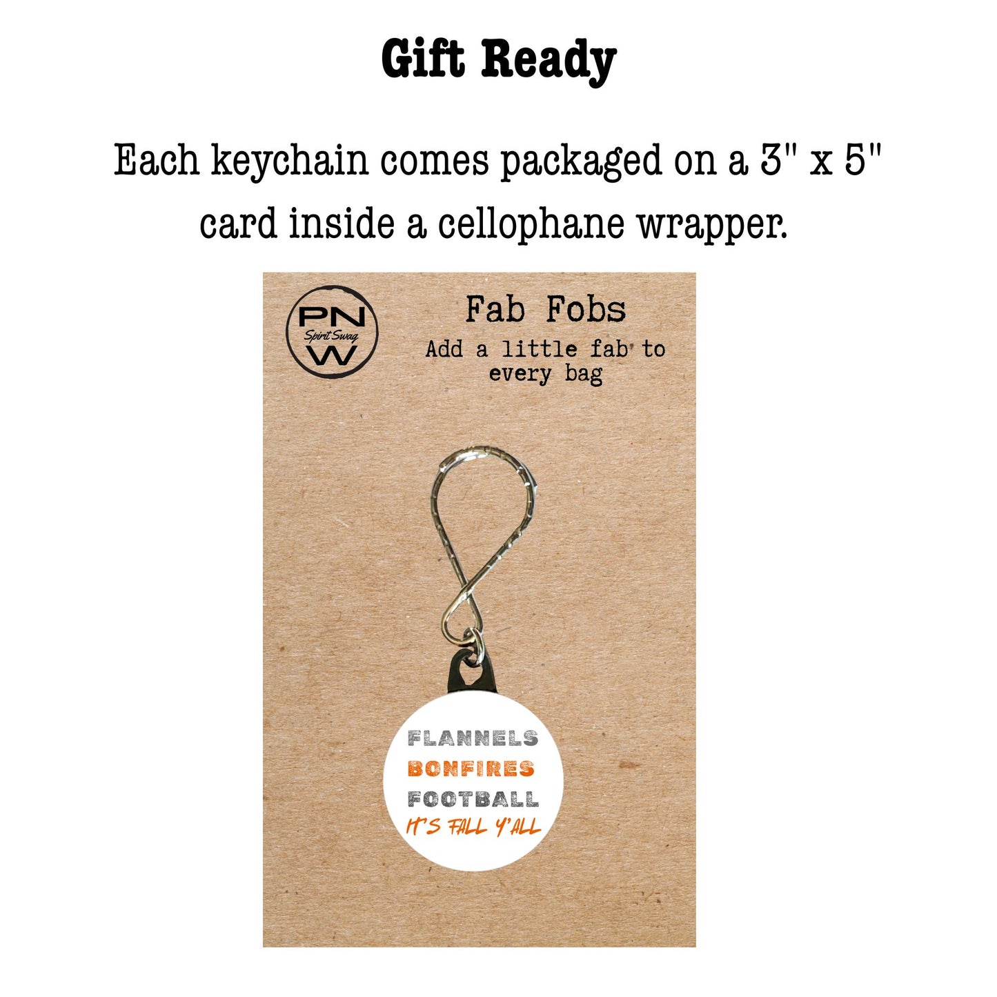 Keychain - Flannels Bonfires Football
