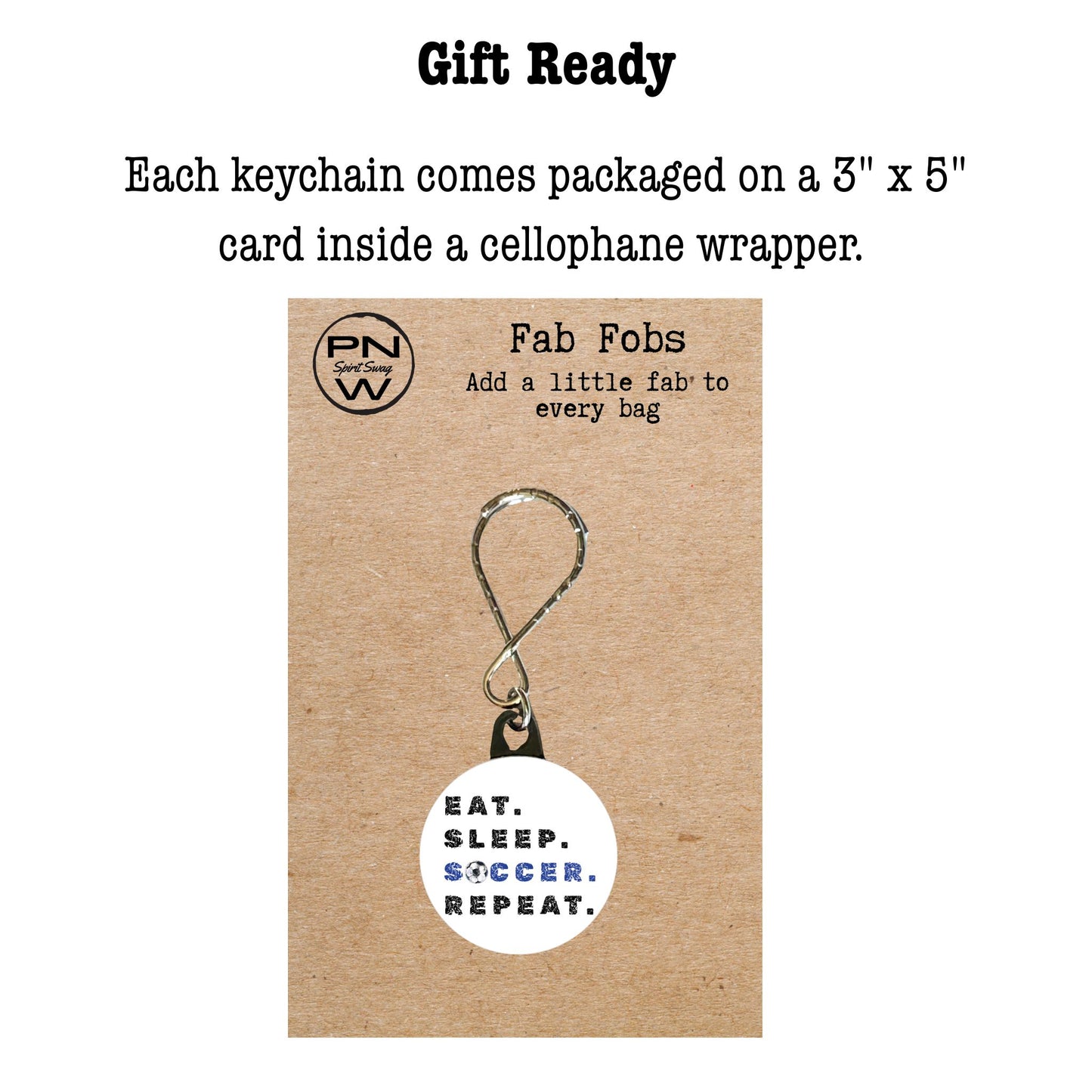 Keychain - Eat Sleep Soccer Repeat