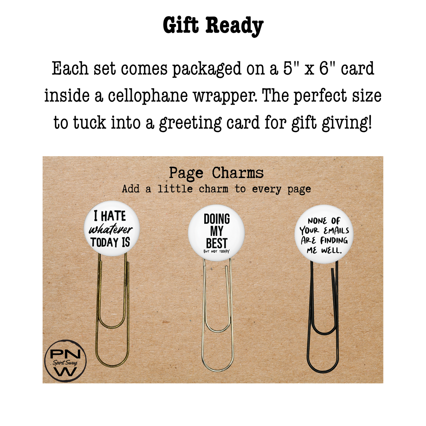 Jumbo Metal Bookmark Set - Office Snark