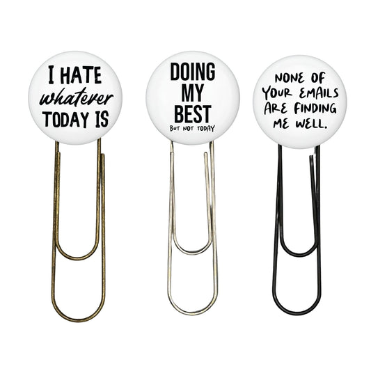 Jumbo Metal Bookmark Set - Office Snark
