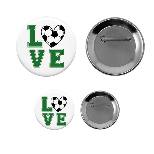 Pin-Back Button - Love Soccer