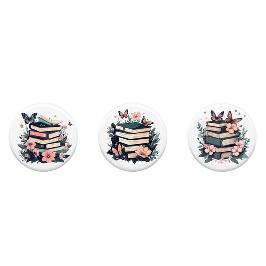 Mini-Magnet Set - Books & Butterflies
