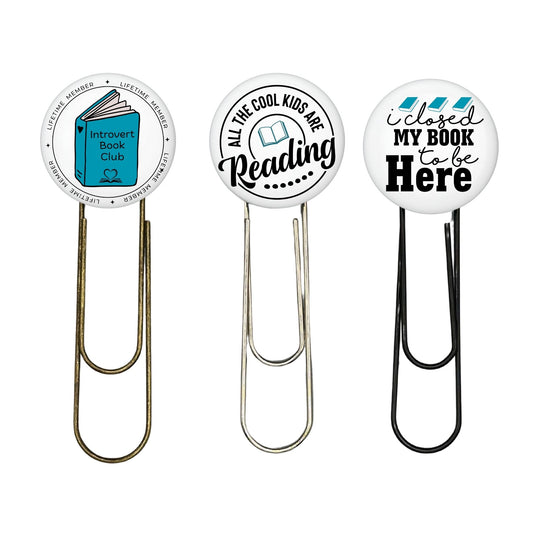 Jumbo Metal Bookmark Set - Bookish Fun