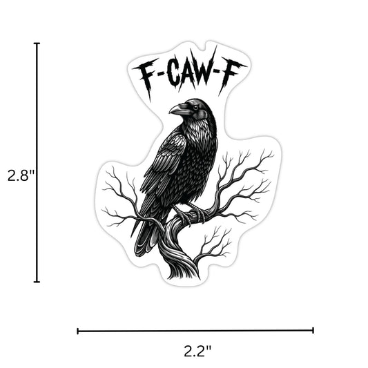 Vinyl Sticker 2.5" - Grumpy Crow