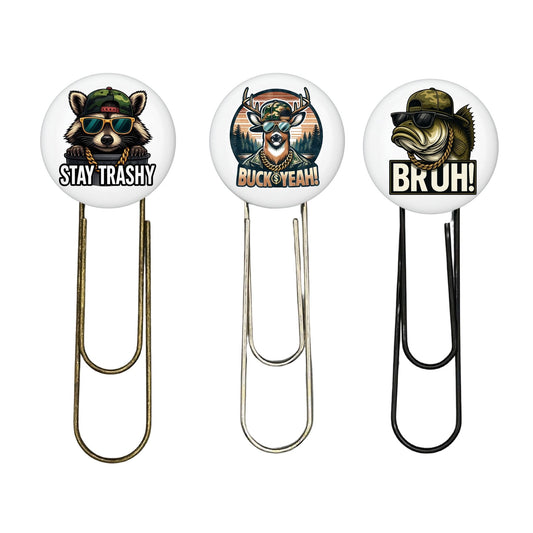 Jumbo Metal Bookmark Set - Gangsta' Animals