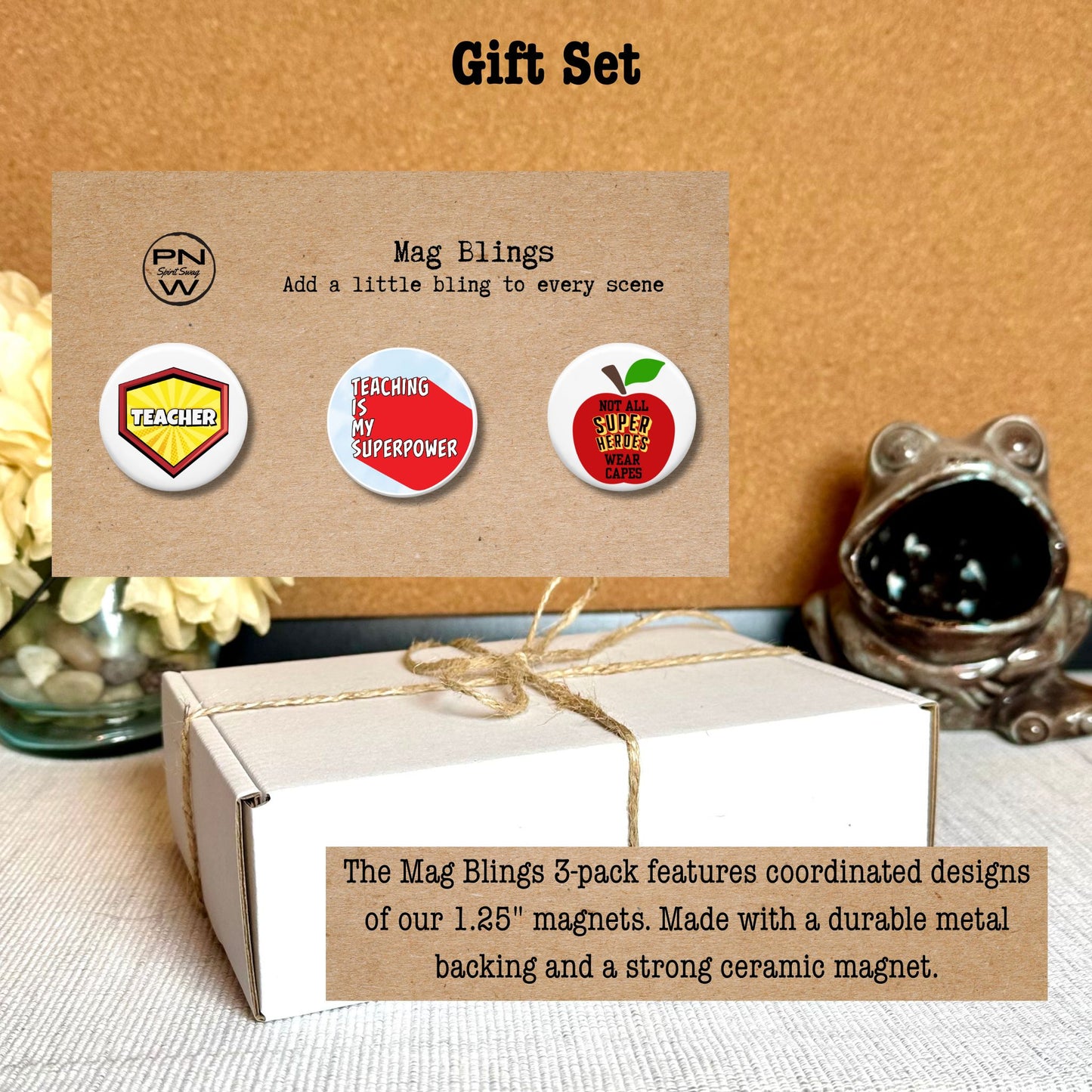 PNW Swag Gift Box – 4-Piece Coordinated Set - Teachers are Heroes