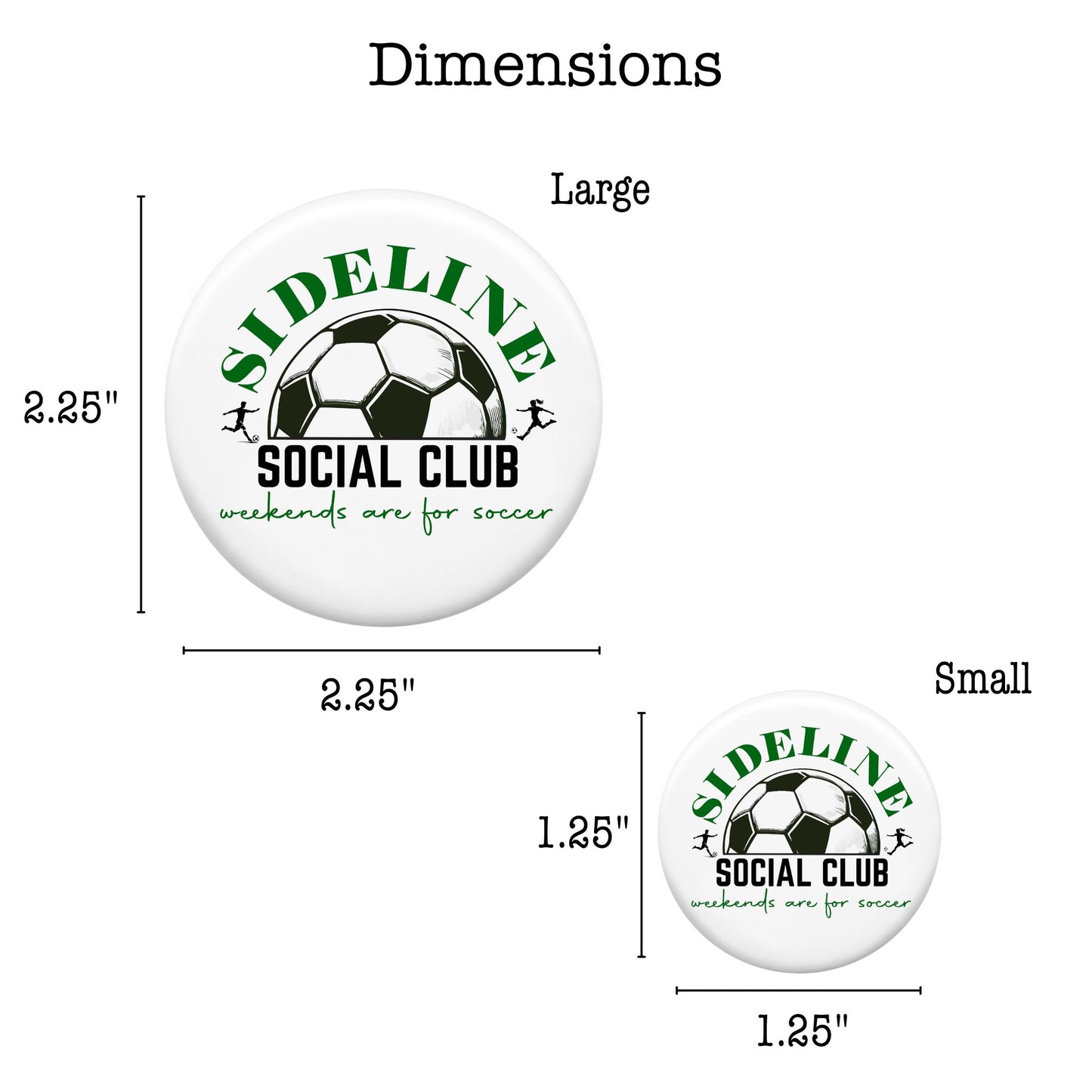 Pin-Back Button - Sideline Social Club (Co-Ed)