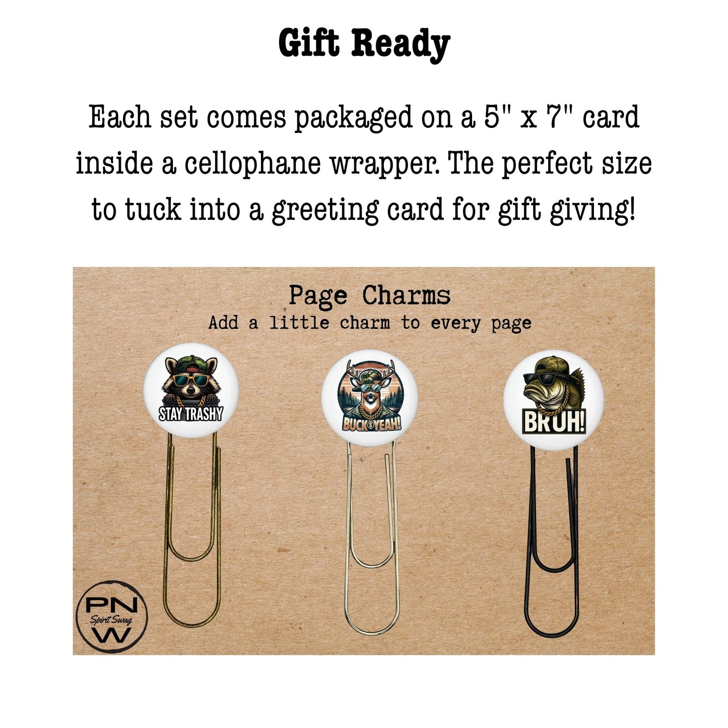 Jumbo Metal Bookmark Set - Gangsta' Animals