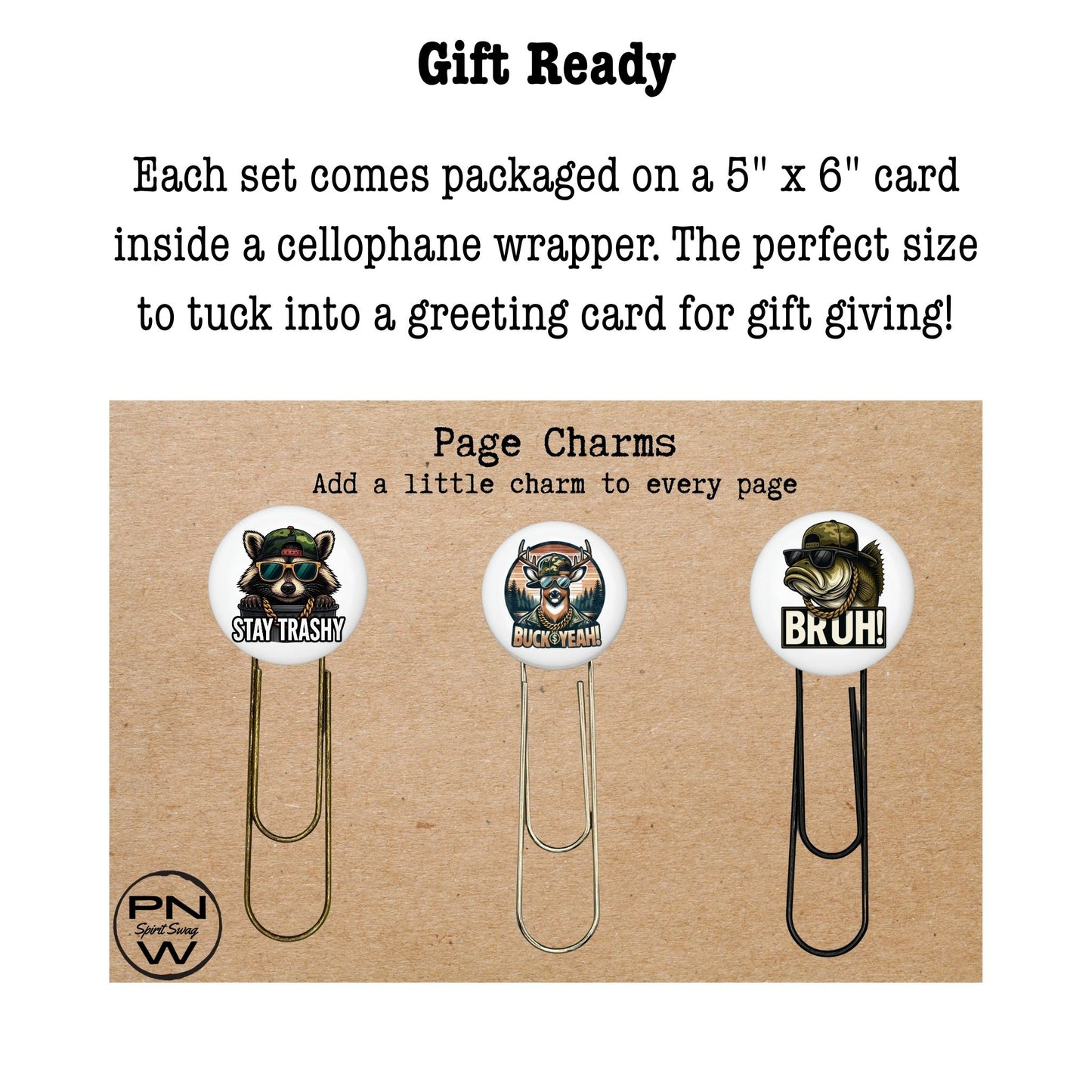 Jumbo Metal Bookmark Set - Gangsta' Animals