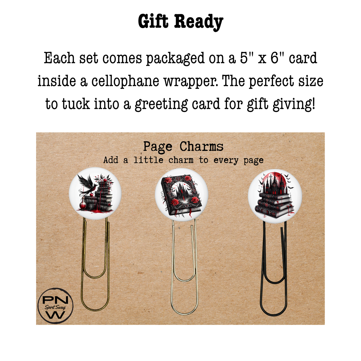 Jumbo Metal Bookmark Set - Dark Gothic Fantasy